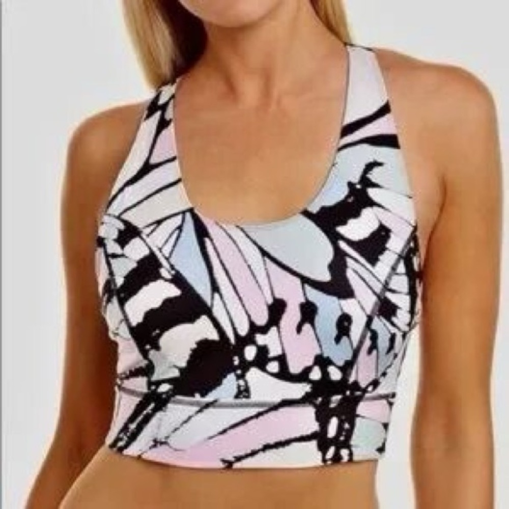 Free People Ashford Printed Synergy Crop Top In Butterfly Combo Size XS